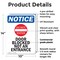 Signmission Door Blocked Not An Entrance OSHA Notice Sign, Plastic, 10in W x 14in L, 2PK OS-2PACK-NS-P-1014-V-11470 - alternate 3